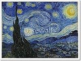The Starry Night用紙印刷壁アート 18in. x 24in.