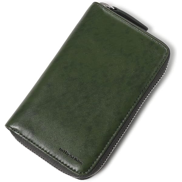 Amazon | [ミラショーン] 二つ折り財布 ミドル 縦型 本革