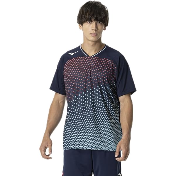 Amazon.co.jp: [Mizuno] 卓球ウェア ゲームシャツ Vネック 半袖