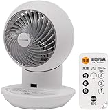 アイリスオーヤマ サーキュレーター アイ mini 8畳 静音 左右首振り パワフル送風 リモコン付き ホワイト PCF-SC12