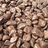 天然石 玉石砂利 3-4cm サンプル チョコレート (ガーデニングに最適 茶色砂利）