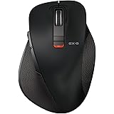 エレコム ワイヤレスマウス Bluetooth EX-G 握りの極み 静音設計 5ボタン マルチペアリング Lサイズ ブラック M-XGL15BBSBK