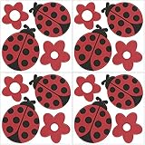 Wall Pops 94521 Ladybugs and Flow Stickers