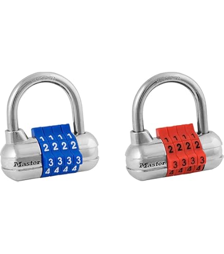 Combination Lock With Letters Sweatbands For Men 4-Pack 5-Letter Combination Locks - Heavy Duty Word ...