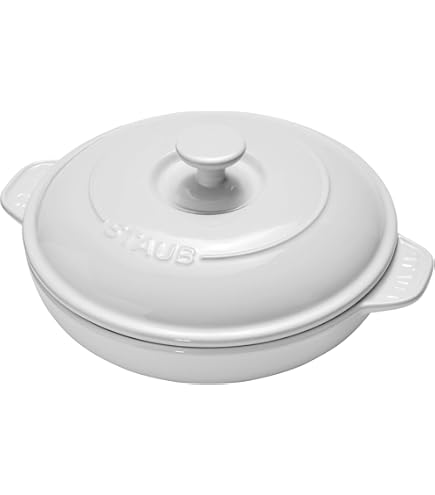 Amazon | (White) - Staub 40508-616 Bakeware-Pie-Pans, 23cm, White