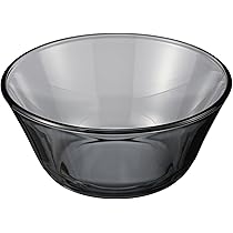 ガラス製テクスチャー　中皿　ボウル皿 浅型シンプルガラスボウル 14cm / サラダボウル デザート