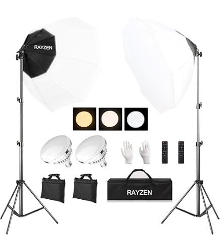 Amazon | RAYZEN 三色LEDソフトボックス 撮影用照明セット 50×70cm