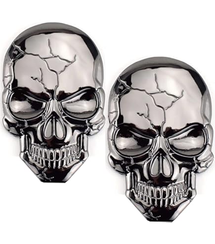 Amazon.co.jp: ヒロワールドトレード スカル ステッカー 2枚セット