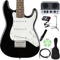 Amazon | Squier by Fender Mini Stratocaster 小学生 1年生から