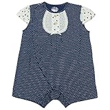 《夏物》(日本製) Pample Mousse(パンプルムース) リラックス天竺水玉カバーオール 70cm/NB NO.DP-62554