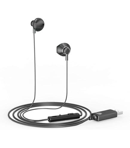Amazon.co.jp: okcsc AC200 ヘッドセット USB イヤホン 有線