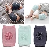TAKIの部屋 膝サポーター 100% 綿 膝の保護 防寒 キュート 可愛い ドットのゴム 滑り防止 コットン 赤ちゃん 3足パック 3pcs