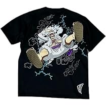 Amazon | [絡繰魂] ONE PIECE 【ルフィ】 ギア5 Tee-20ブラック