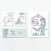 はーじん 4枚セット 限定100枚アートポスター Amazon.co.jp: 【4枚セット】 ジャスミン アラジン セットアップ