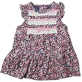 《H28年秋冬物》(日本製) Pample Mousse(パンプルムース) 細コール天小花柄胸切替レース付きワンピース 95cm/NB NO.DP-63100