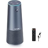 Nuroum 会議用webカメラ マイク スピーカー HD1080P 60fps ウェブカメラ 120°超広角 5倍ズーム 自動フレーミング 四つマイク内蔵 半径5m 集音マイク リモコン付き ノイズキャンセリング 全二重通話 USB接続 HDR機能