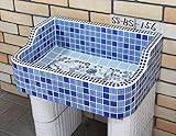 SS-BS-156昭和レトロなタイル流し台SSサイズSS-BS-156 タイル流し シンク防水タイプ内部使用可