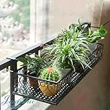 ADDAS 花のフレームバルコニーの鉄花の鍋のフレームの柵壁掛け花の棚をぶら下げ ( サイズ さいず : 60*25*12cm )