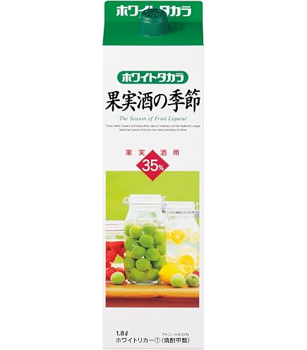 Amazon.co.jp: タカラ ホワイトリカー果実酒の季節35度1.8Lパック×6本