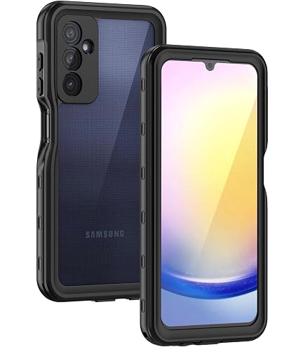 Amazon.co.jp: Omio Galaxy A25 5G 防水ケース、フルボディ IP68 水中