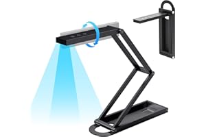 Netum スキャナー ドキュメントスキャナー 小型 A3 Mac＆Win両对応 1500万画素 4K解像度 192言語OCR搭載 Webカメラ USB書面カメラ 折りたたみスキャナー （ブラック）