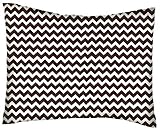 SheetWorld Crib / Toddler Percale Baby Pillow Case - Brown Chevron Zigzag - Made In USA by sheetworl