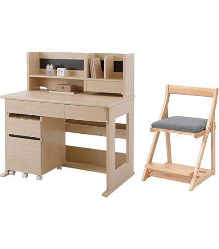 Amazon.co.jp: カリモク 学習机/ デスクセット 幅100cm ピュア