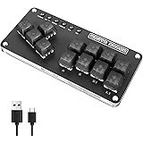 レバーレスアーケードコントローラーfor PC/Switch/PS4 PS3/ アケコン ホットスワップ対応格ゲームコントローラー ミニ型 高精度 高応答 薄型 低ダイナミック消費電力、日本語説明書付き