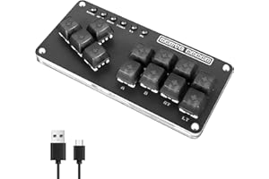 レバーレスアーケードコントローラーfor PC/Switch/PS4 PS3/ アケコン ホットスワップ対応格ゲームコントローラー ミニ型 高精度 高応答 薄型 低ダイナミック消費電力、日本語説明書付き