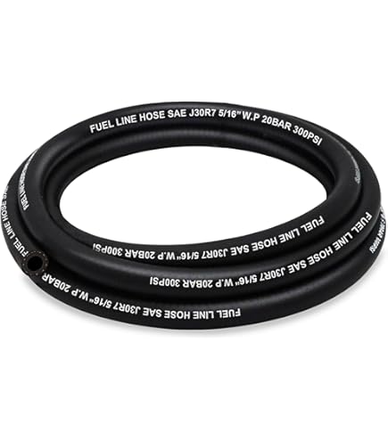 3/16 Inch  5mm  ID Fuel Line Hose 10FT NBR Rubber Push Lock Hose High Pressure 300psi For Automotive Fuel Systems Engines