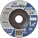 Norton Blue Fire Plus Fast Cut Depressed Center Abrasive Wheel, Type 27, Zirconia Alumina and Alumin
