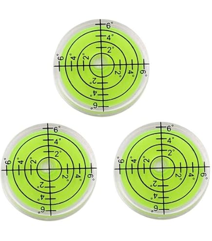 Umei 60mm High-Precision Aluminum Bullseye Spirit Level – Round Bubble Inclinometer With Clear Vial, Accuracy 15'/2 Mm, For Surveying And Tribrachs