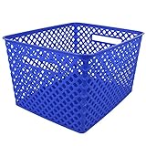 Large Blue Woven Basket