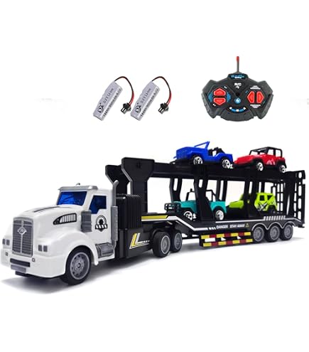 thumbnail image 2 of Big-Daddy Remote Control Large Super Duty Tractor Trailer – With Lights & Music, Electric, Blue/Black 2 of 4