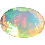 Gems For Jewels レディース 巨大なエチオピア オパール、オーバル ファセット オパール、リング用ファンシー カット ストーン、ファセット カボション、ファイヤー オパール、ジュエリー用オパール、ウェロ オパール - O/86 6x8m