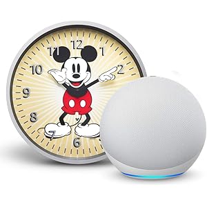 【セット買い】 Echo 第4世代 (グレーシャーホワイト) + Echo Wall Clock - Disney ミッ…