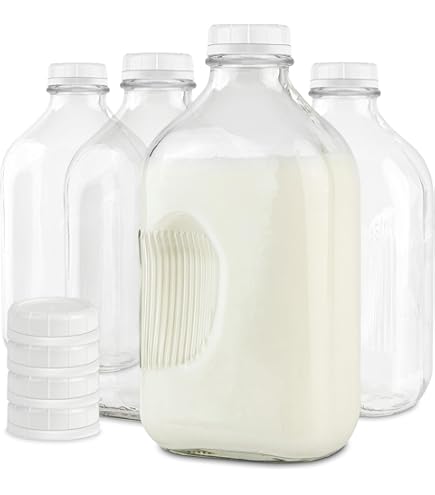Amazon | ガラス製牛乳ビン用キャップ 48mm 48mm ホワイト