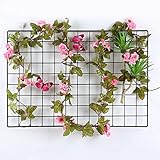 Luyue 2個( 14.44ft )人工ローズVine Hanging Garland 66pcs Fake Mini花文字列ホームパーティー結婚式装飾