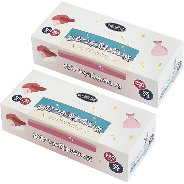 おむつ7袋 Amazon.co.jp: Deefre おむつが臭わない袋 Lサイズ 220枚 におわ