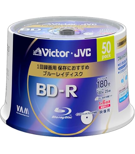 Amazon.co.jp: ビクター 映像用ブルーレイディスク 1回録画用 25GB 4