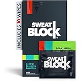 SweatBlock Clinical Strength DRIBOOST Antiperspirant Wipes - Treat Hyperhidrosis & Excessive Sweating for Men, Women, and Tee