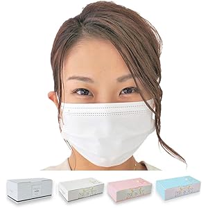 (ケラッタ) 大人用 使い捨て マスク 不織布 50枚 3層構造 親子で使える (大人用 ホワイト)