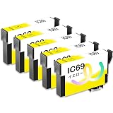 Karasaki IC4CL69 互換インク エプソン用 EPSON用 IC69 インク 砂時計 ICY69 イエロー 5個 対応機種:PX-045A PX-436A PX-046A PX-437A PX-047A PX-505F PX-105 PX-535F PX-405A PX-S505 PX-435A【大容量/残量表示対応/個包装】