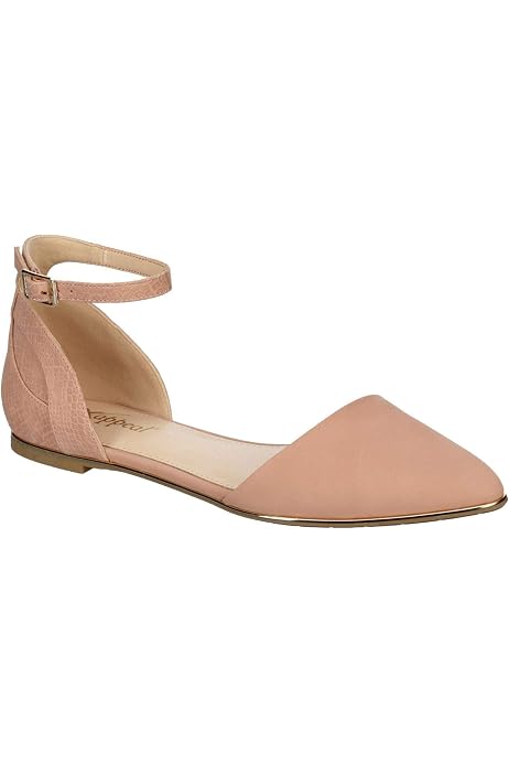 Coutgo Womens Pointed Toe Flats Ankle 