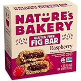 Nature's Bakery Gluten Free Fig Bars, Raspberry, Real Fruit, Vegan, Non-GMO, Snack bar, 1 box with 6 twin packs (6 twin packs