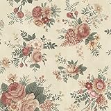 Beacon House 302-66856 Rosa Floral Medley Wallpaper, Salmon [並行輸入品]