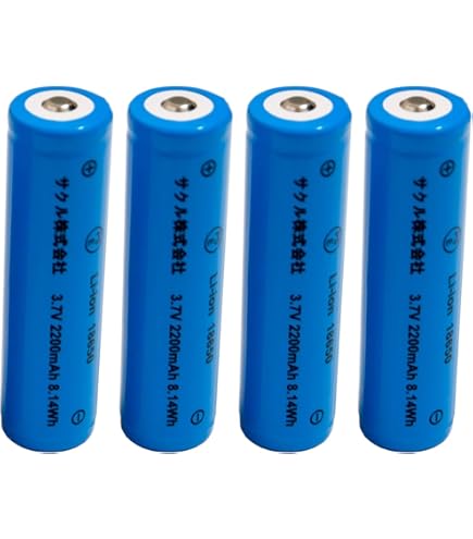 Amazon | 7.4V 2600mAh 2 セル リチウム イオン 18650 19.24Wh