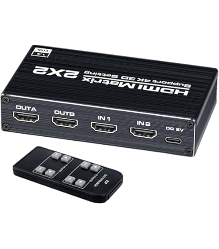 Amazon.co.jp: イーサプライ HDMI切替分配器 マトリックス 4入力2出力