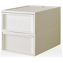 Amazon｜スタックシステムケース ワイドM【2段セット】 アイボリー_