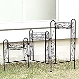 フラワースタンド3連ポット【プランタンシリーズ-PRINTEMPS】（3連　フラワースタンド　アンティーク）